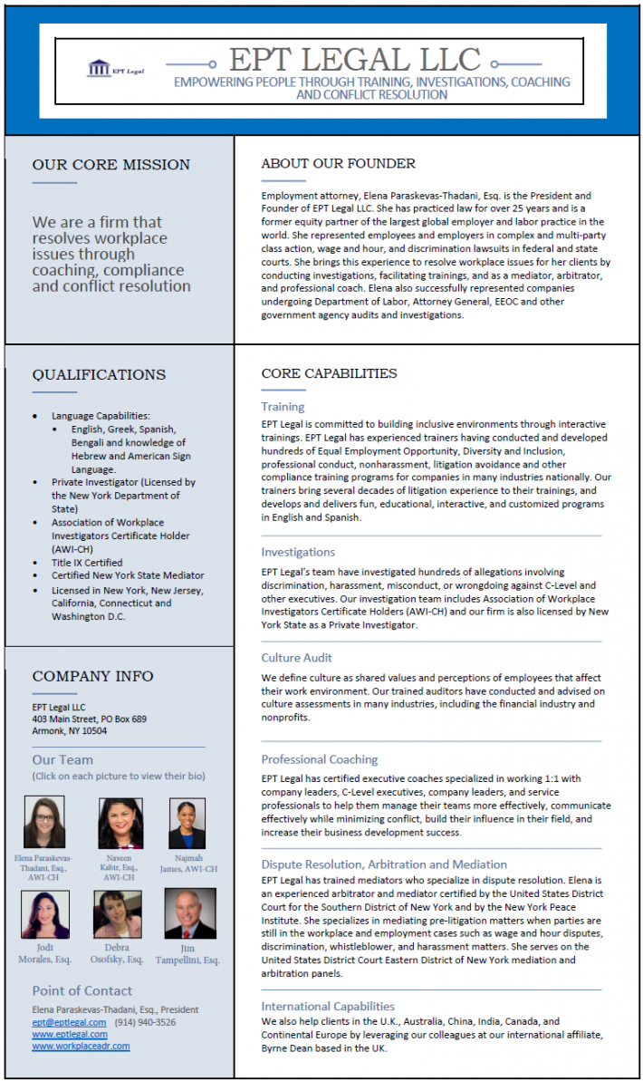 EPT Legal Capability Statement